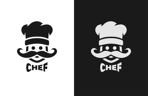 Logotipo monocromático jefe dos versiones