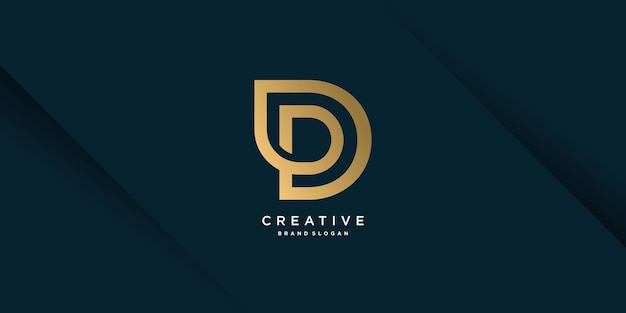 Logotipo de Monogram D con concepto creativo único para empresa comercial o persona parte 4