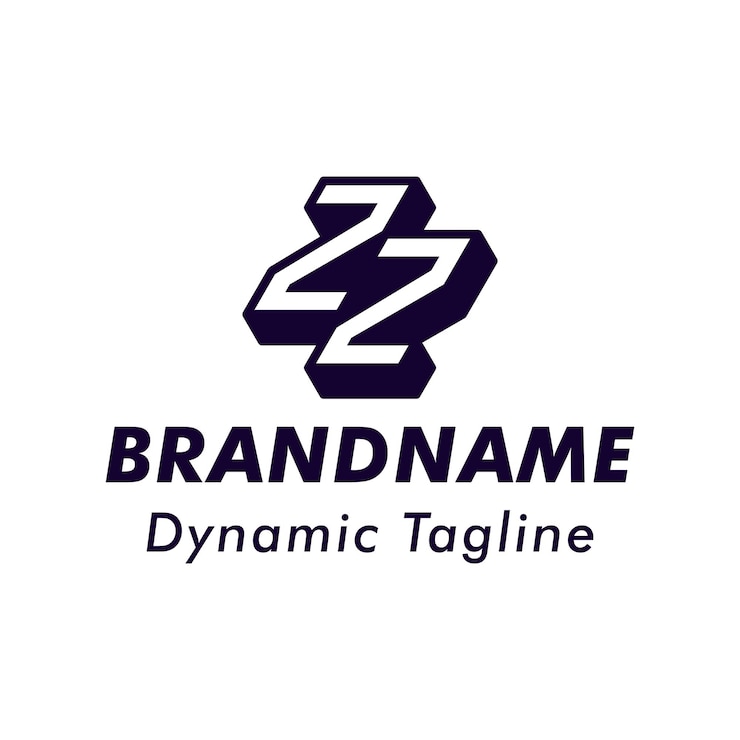 Vector logotipo de monograma 3d de letras zz adecuado para empresas con iniciales zz