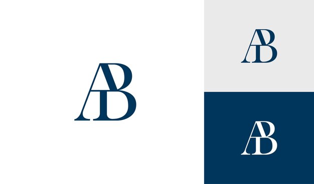 Logotipo de monograma AB moderno
