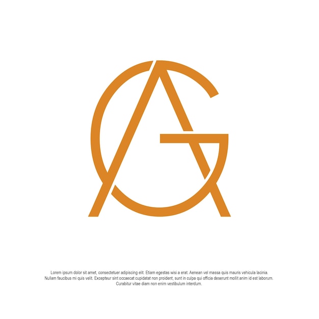 El logotipo del monograma AG