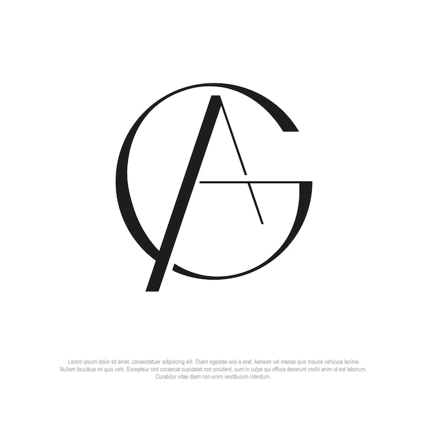 El logotipo del monograma AG