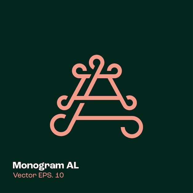 Logotipo del monograma AL