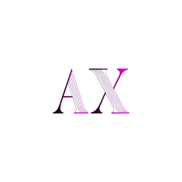 El logotipo del monograma ax