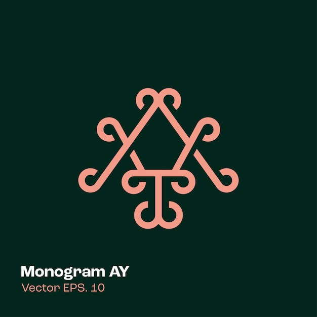 Logotipo del monograma AY