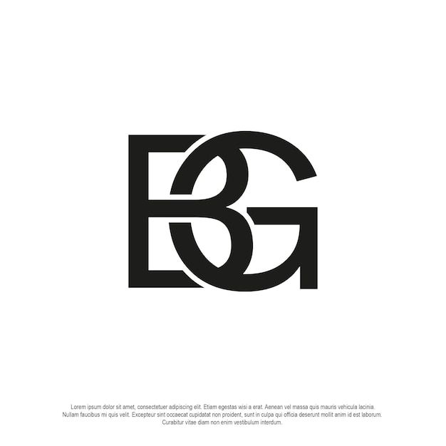 El logotipo del monograma BG