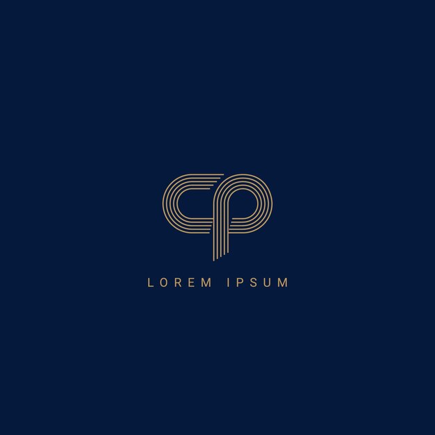 El logotipo del monograma de bloqueo CP