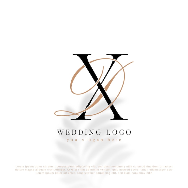 Vector el logotipo del monograma de la boda dx