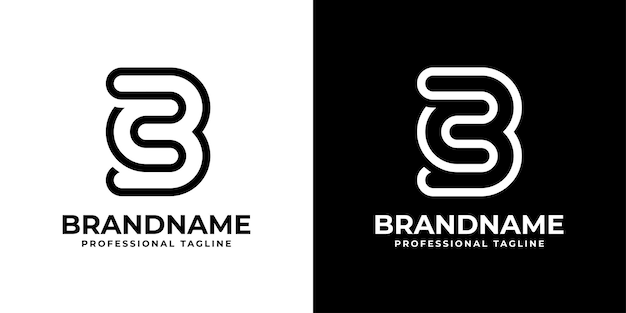 Logotipo de monograma CB de letra simple adecuado para cualquier empresa CB o BC iniciales