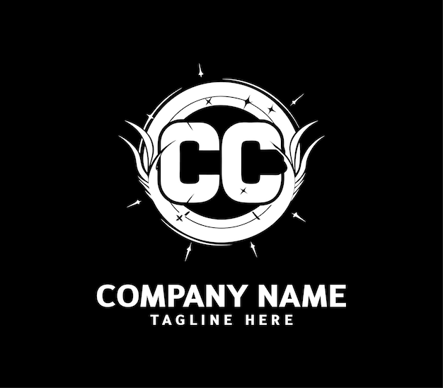 El logotipo del monograma CC moderno