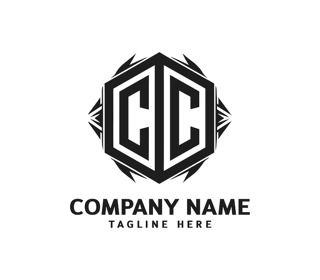 El logotipo del monograma CC moderno