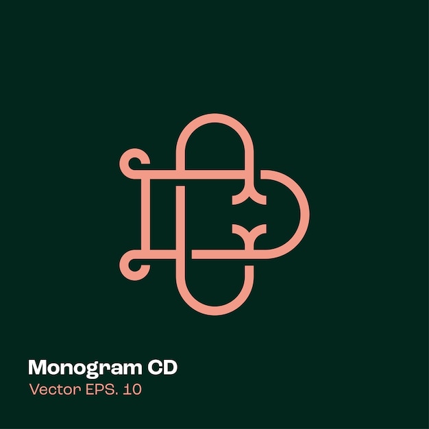 Logotipo del monograma CD 3