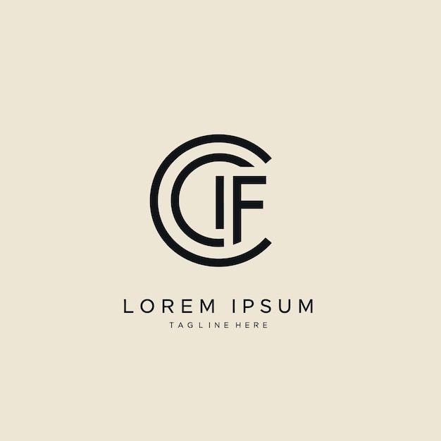 El logotipo del monograma CF