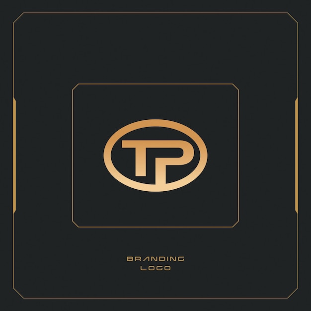 Logotipo de monograma de combinación de letra T TP