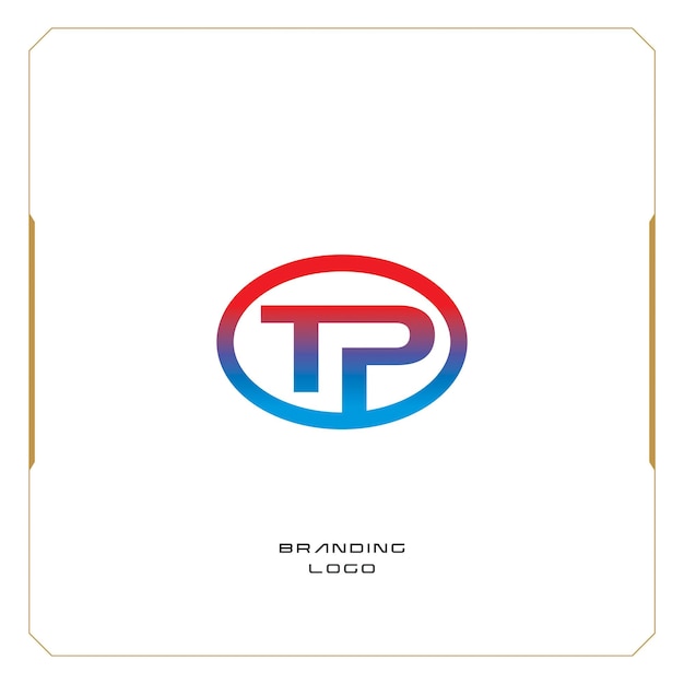 Logotipo de monograma de combinación de letra T TP