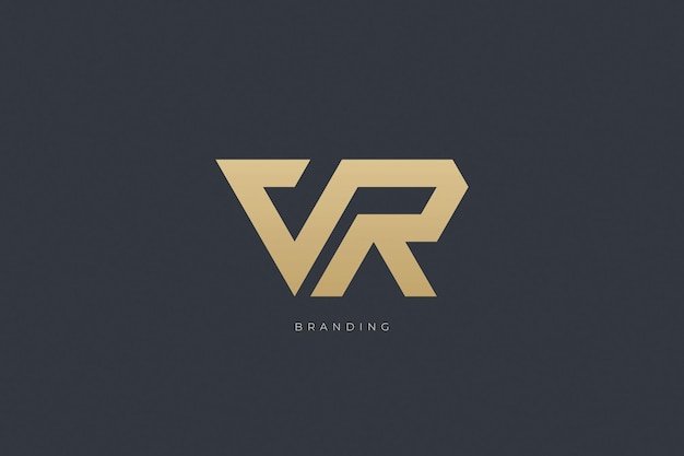 Logotipo de monograma de combinación de letra V VR