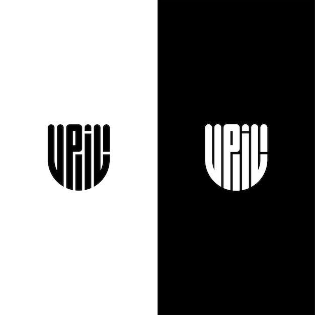 logotipo de monograma con concepto UPIL