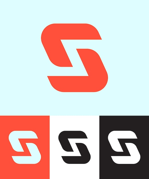 El logotipo del monograma Creative Modern S