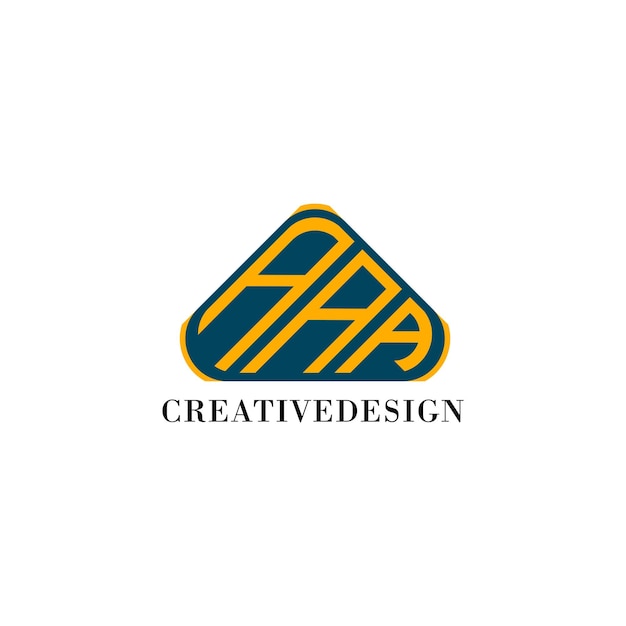 El logotipo del monograma creativo AAA