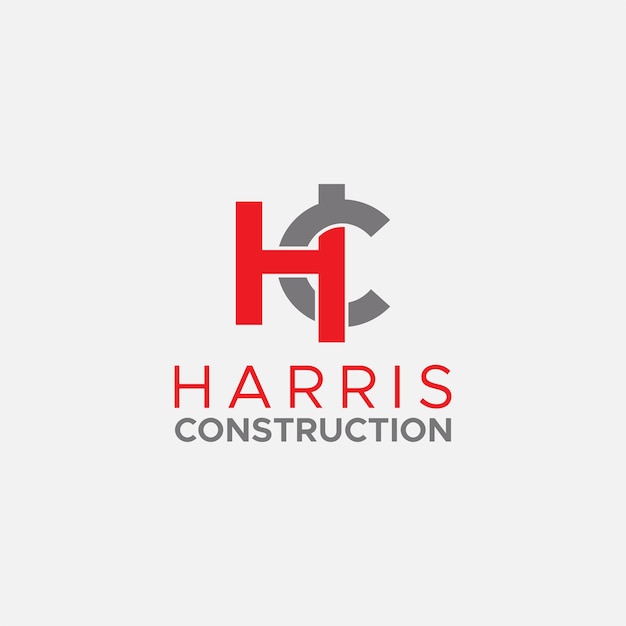 Logotipo de monograma creativo de HC para la moda de lujo