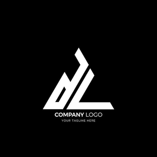 logotipo de monograma creativo de letra triangular al