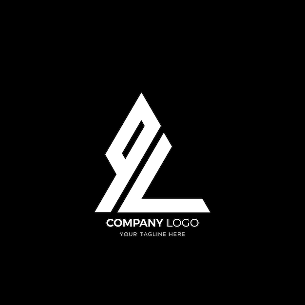 logotipo de monograma creativo de letra triangular ql