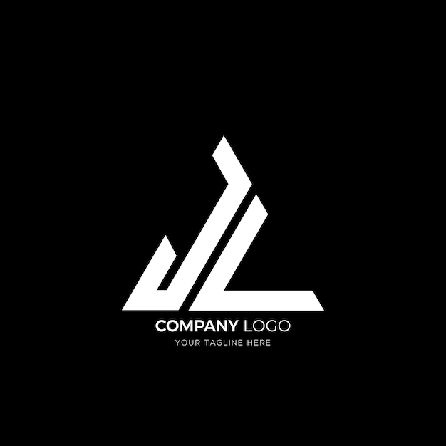 logotipo de monograma creativo de letra triangular