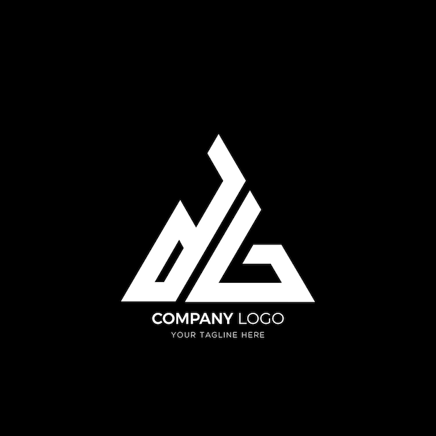 logotipo de monograma creativo de letra triangular