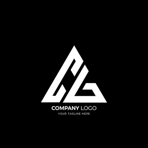 logotipo de monograma creativo de letra triangular