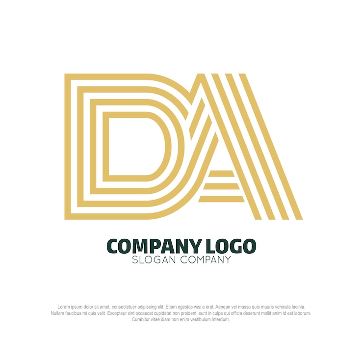 Vector el logotipo del monograma da