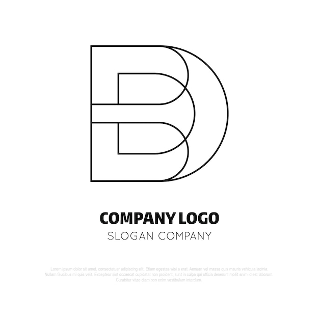 El logotipo del monograma DB