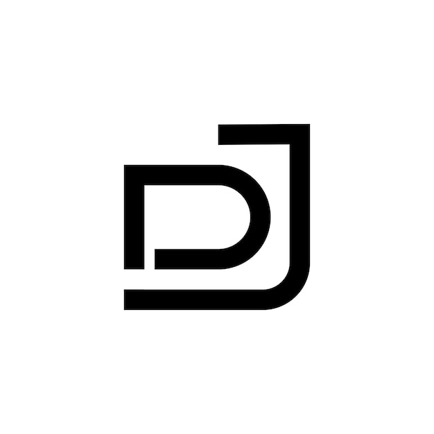 Logotipo del monograma de DJ