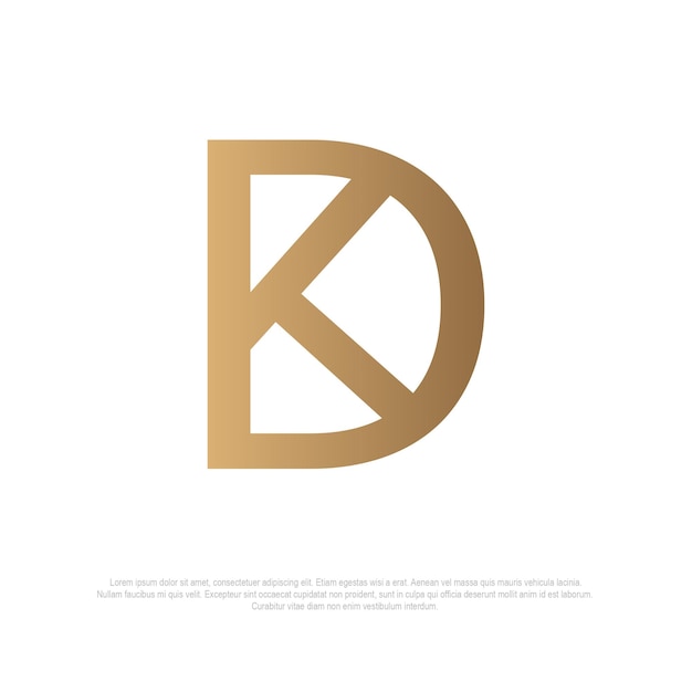 Logotipo del monograma DK