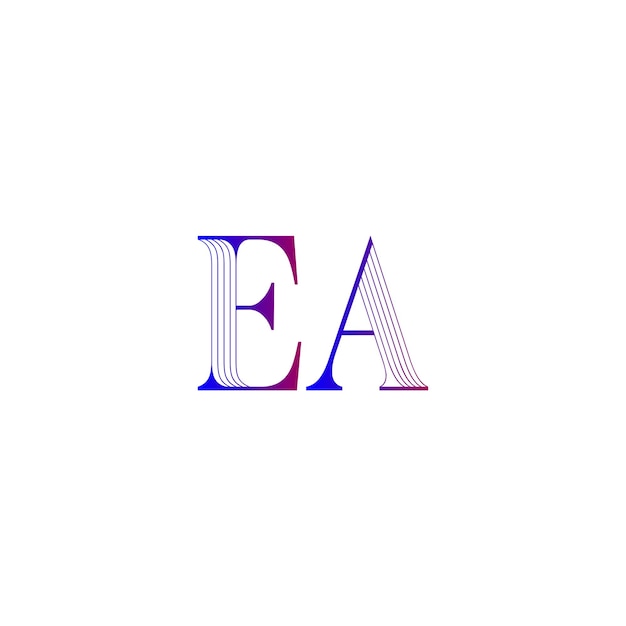 logotipo de monograma ea