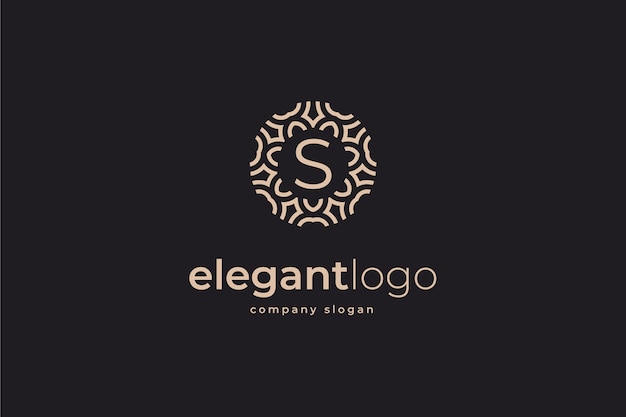 Logotipo de monograma elegante