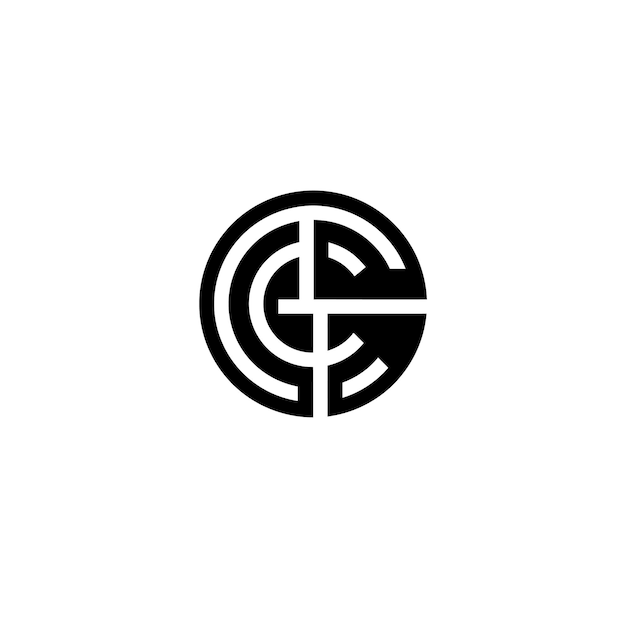 El logotipo del monograma entrelazado CG