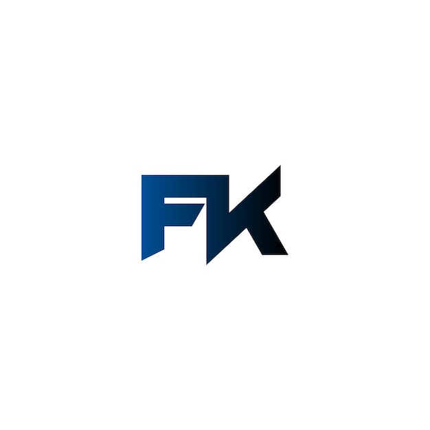 Vector el logotipo del monograma fk