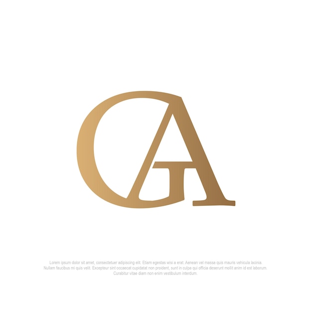 Logotipo de monograma GA