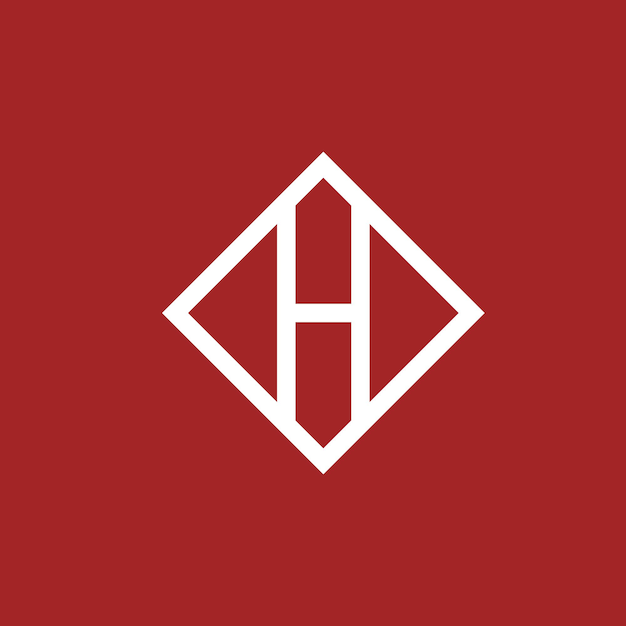 El logotipo del monograma geométrico H