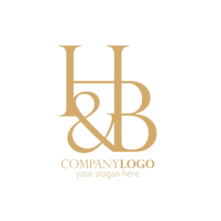 Vector logotipo del monograma hb