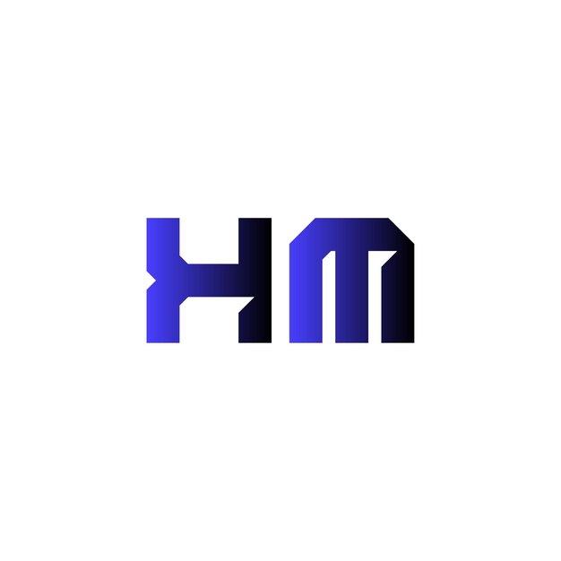 Vector el logotipo del monograma hm