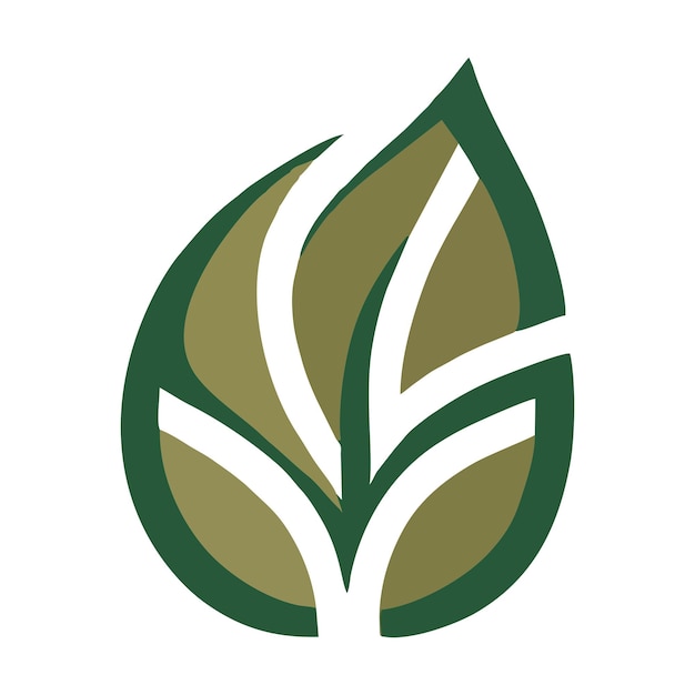 Vector logotipo de monograma de hoja 10