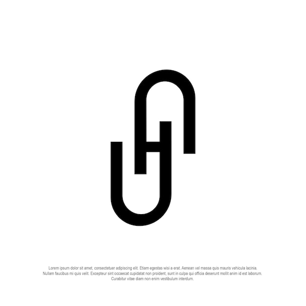 El logotipo del monograma HU