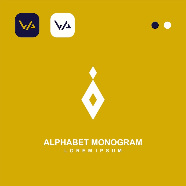 Vector un logotipo de monograma i letra