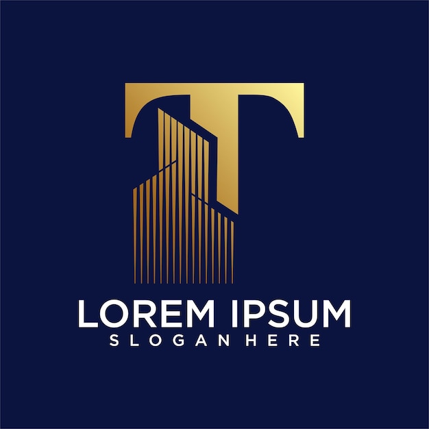 logotipo de monograma inicial para bienes raíces con diseño creativo de forma de hogar