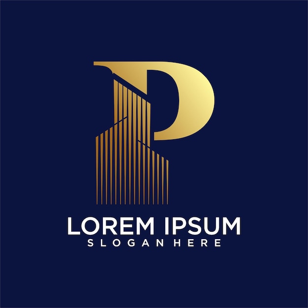 logotipo de monograma inicial para bienes raíces con diseño creativo de forma de hogar