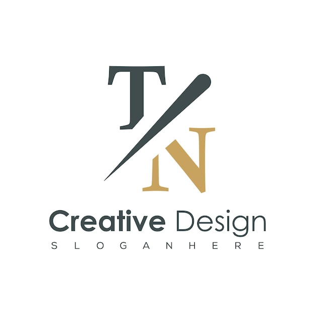 logotipo de monograma inicial con diseño creativo