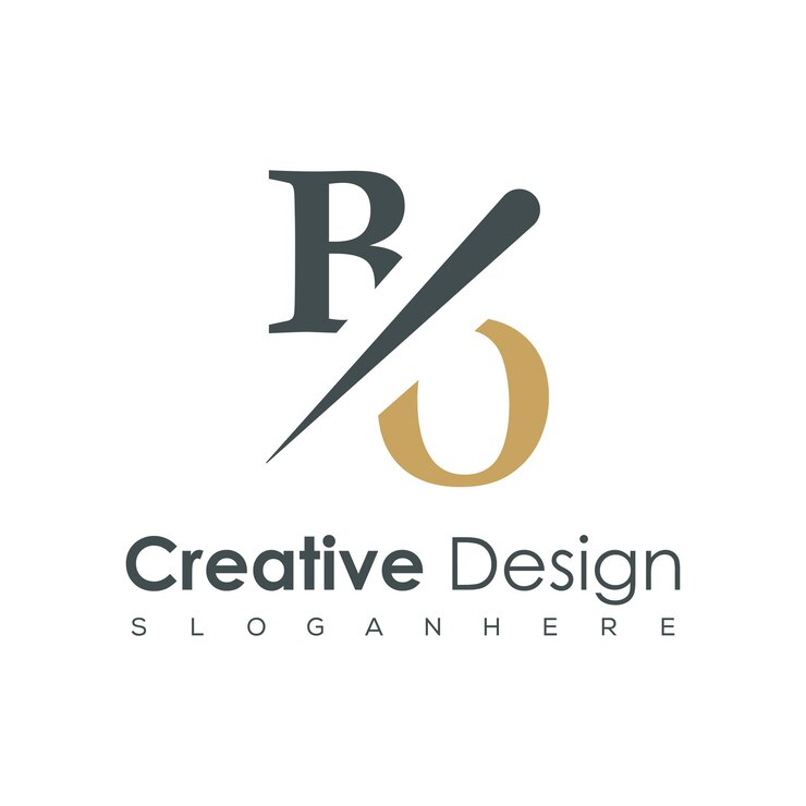 Vector logotipo de monograma inicial con diseño creativo