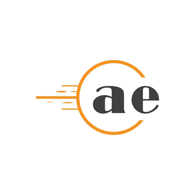 un logotipo de monograma inicial con diseño de estilo círculo