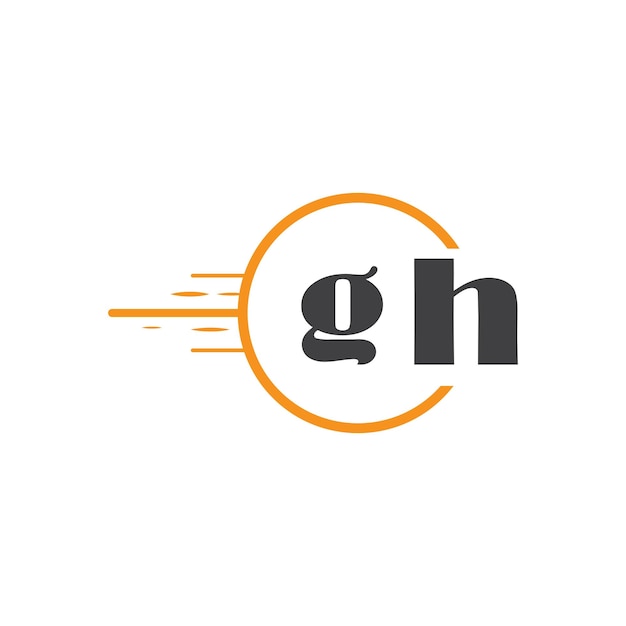 logotipo de monograma inicial con diseño de estilo de círculo